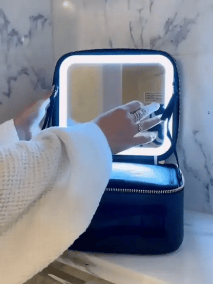 COSMETIQUERA CON ESPEJO LED