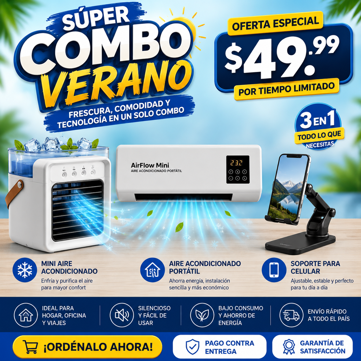 ❄️ SÚPER COMBO VERANO 3 EN 1 ❄️