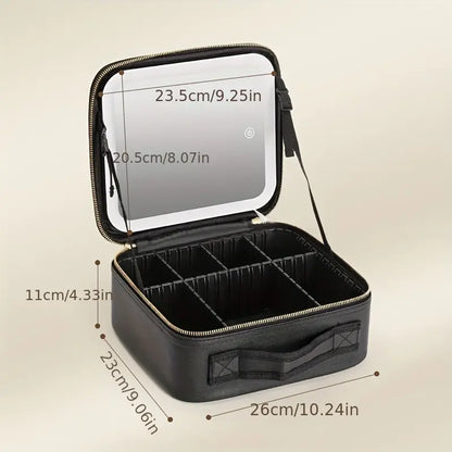 COSMETIQUERA CON ESPEJO LED